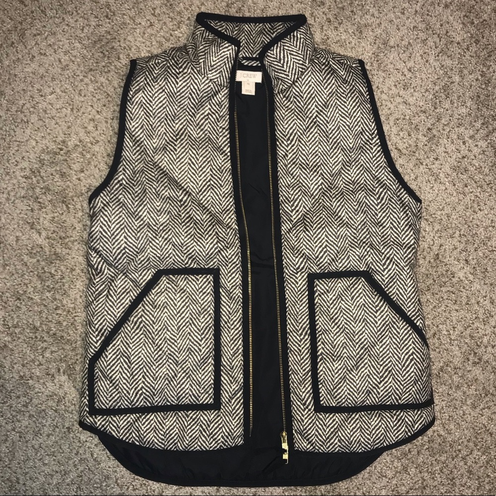 J. Crew herringbone quilted vest